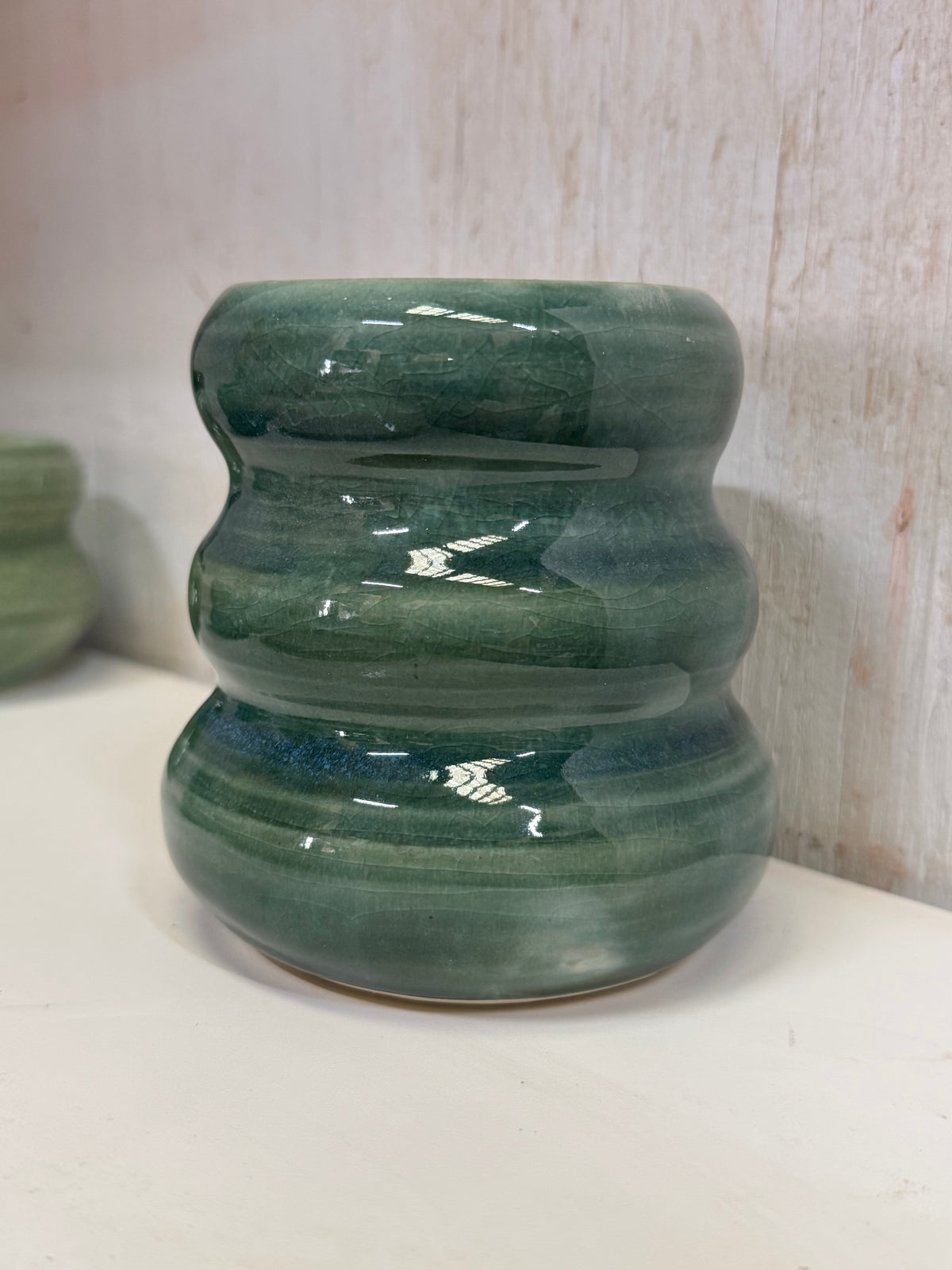 Small Teal Bubble Vase